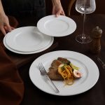 Steak plate, Western-style flat plate, shallow plate, high-end tableware, white plate, vegetable plate