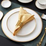Gold Rim Bone China Dinnerware Set for Luxury Hotels & Banquets | Custom Logo Tableware Manufacturer