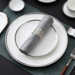 Silver Rim Bone China Dinnerware Set for Luxury Hotels & Banquets | Custom Logo Tableware Supplier