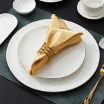 Embossed Dot Gold Rim Bone China Dinnerware Set for Luxury Hotels & Restaurants | Custom Logo Tableware Supplier